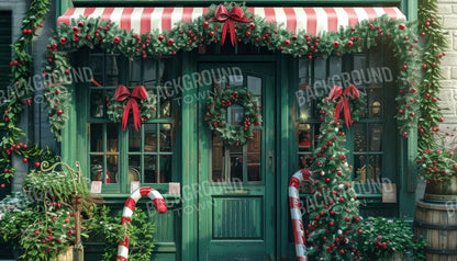 Christmas Store Front 14’x8’ UltraCloth (168 x 96 inch) Backdrop