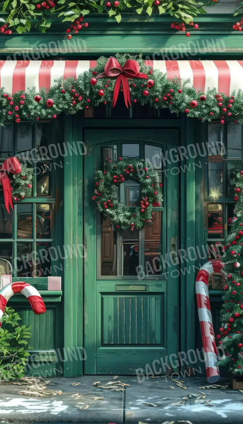 Christmas Store Front 8’x14’ UltraCloth (96 x 168 inch) Backdrop