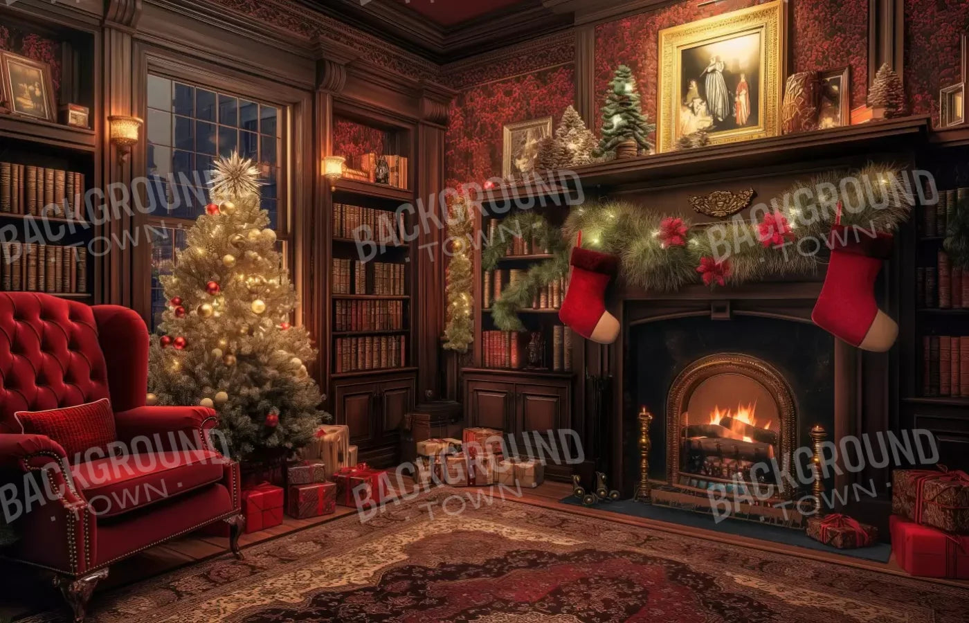 Christmas Study I 14’X9’ Ultracloth (168 X 108 Inch) Backdrop