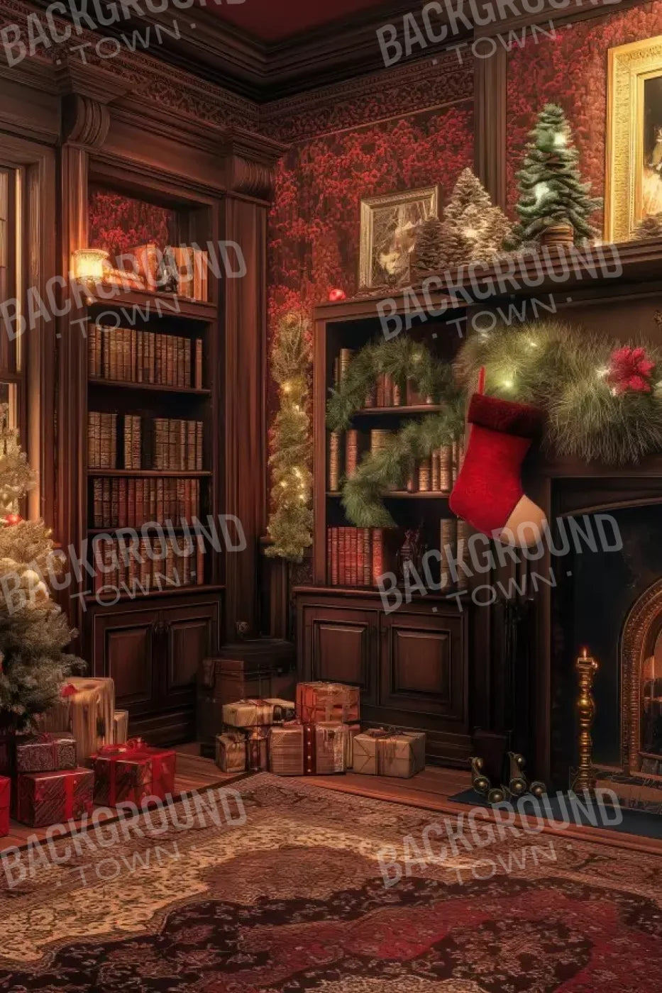 Christmas Study I 8’X12’ Ultracloth (96 X 144 Inch) Backdrop