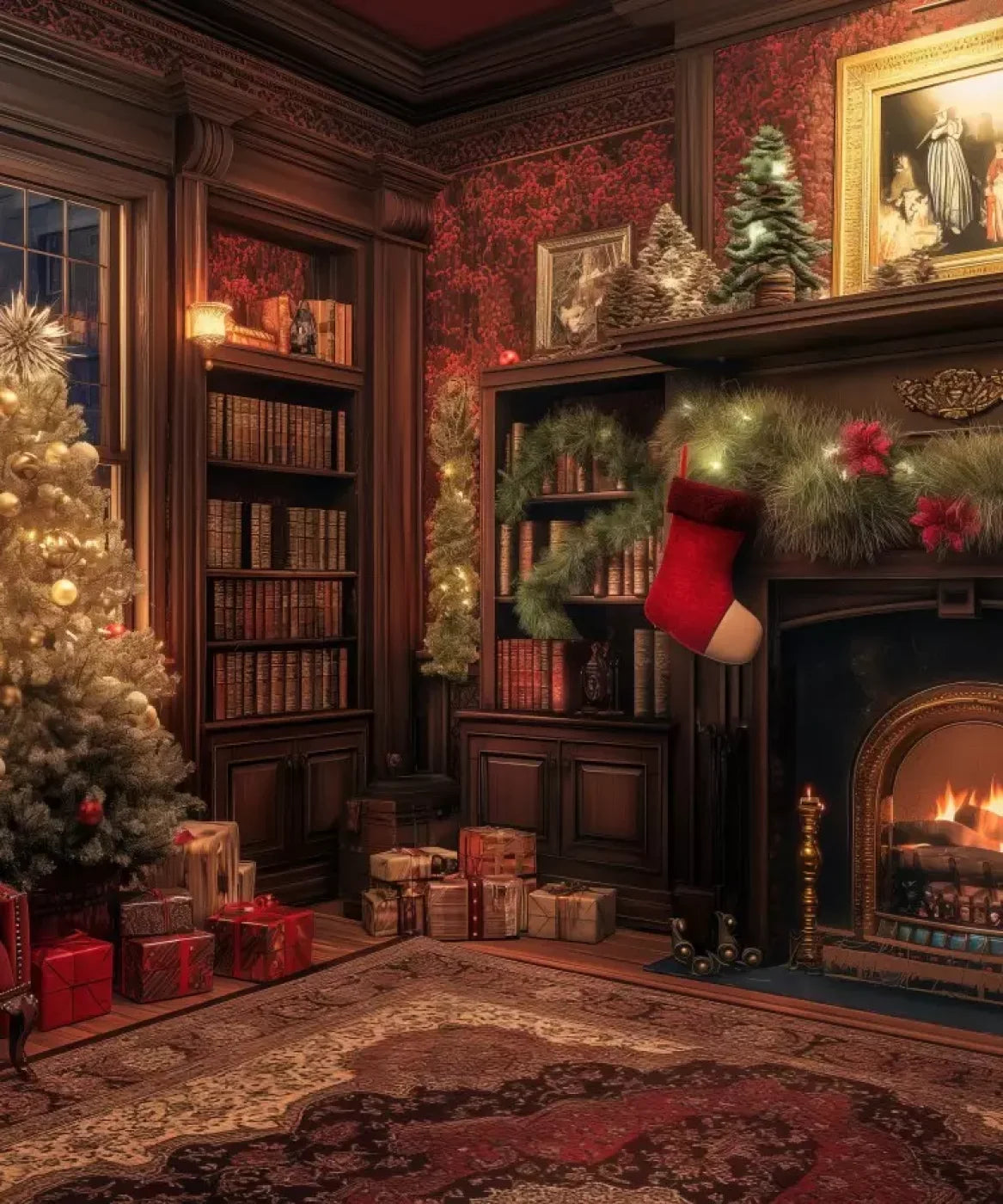 Christmas Study I 10’X12’ Ultracloth (120 X 144 Inch) Backdrop