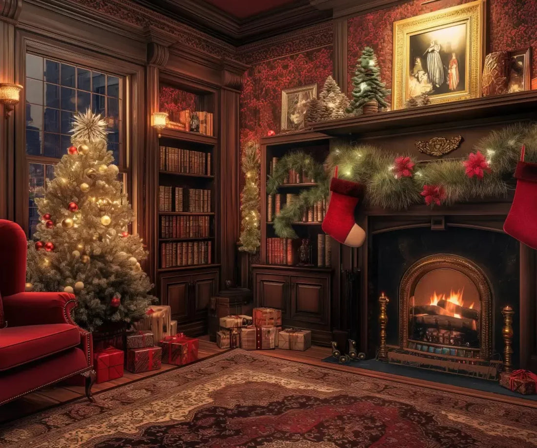 Christmas Study I 5’X4’2 Fleece (60 X 50 Inch) Backdrop