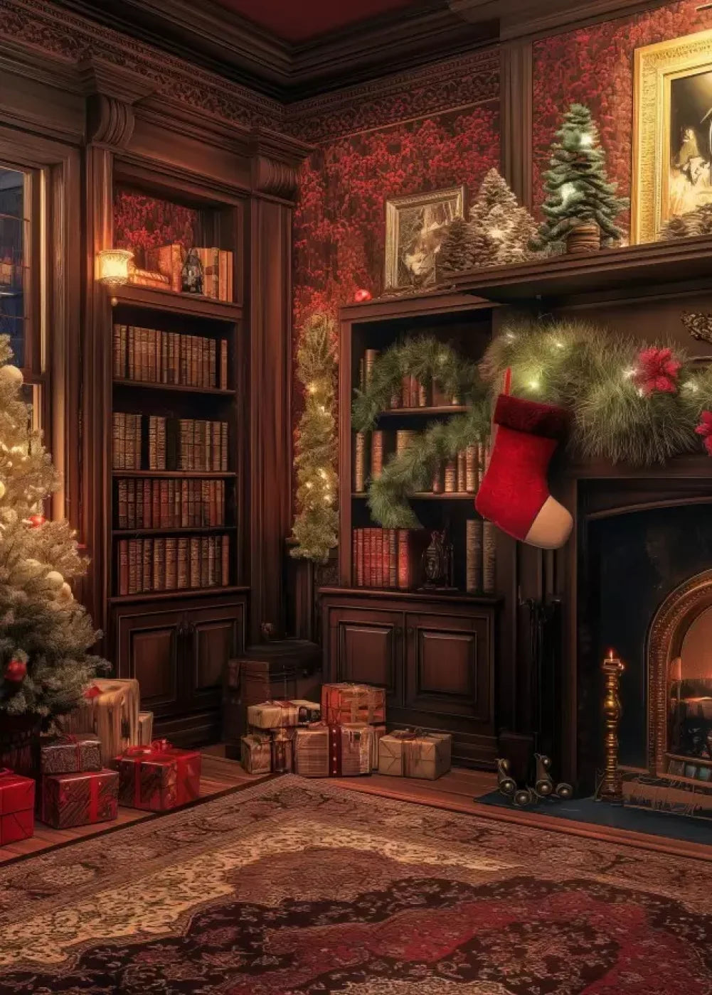 Christmas Study I 5’X7’ Ultracloth (60 X 84 Inch) Backdrop