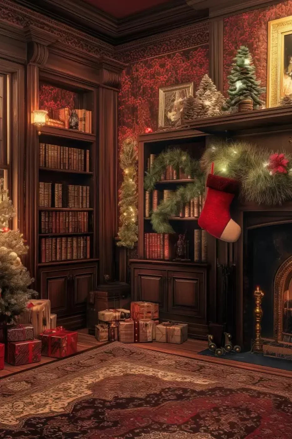 Christmas Study I 8’X12’ Ultracloth (96 X 144 Inch) Backdrop