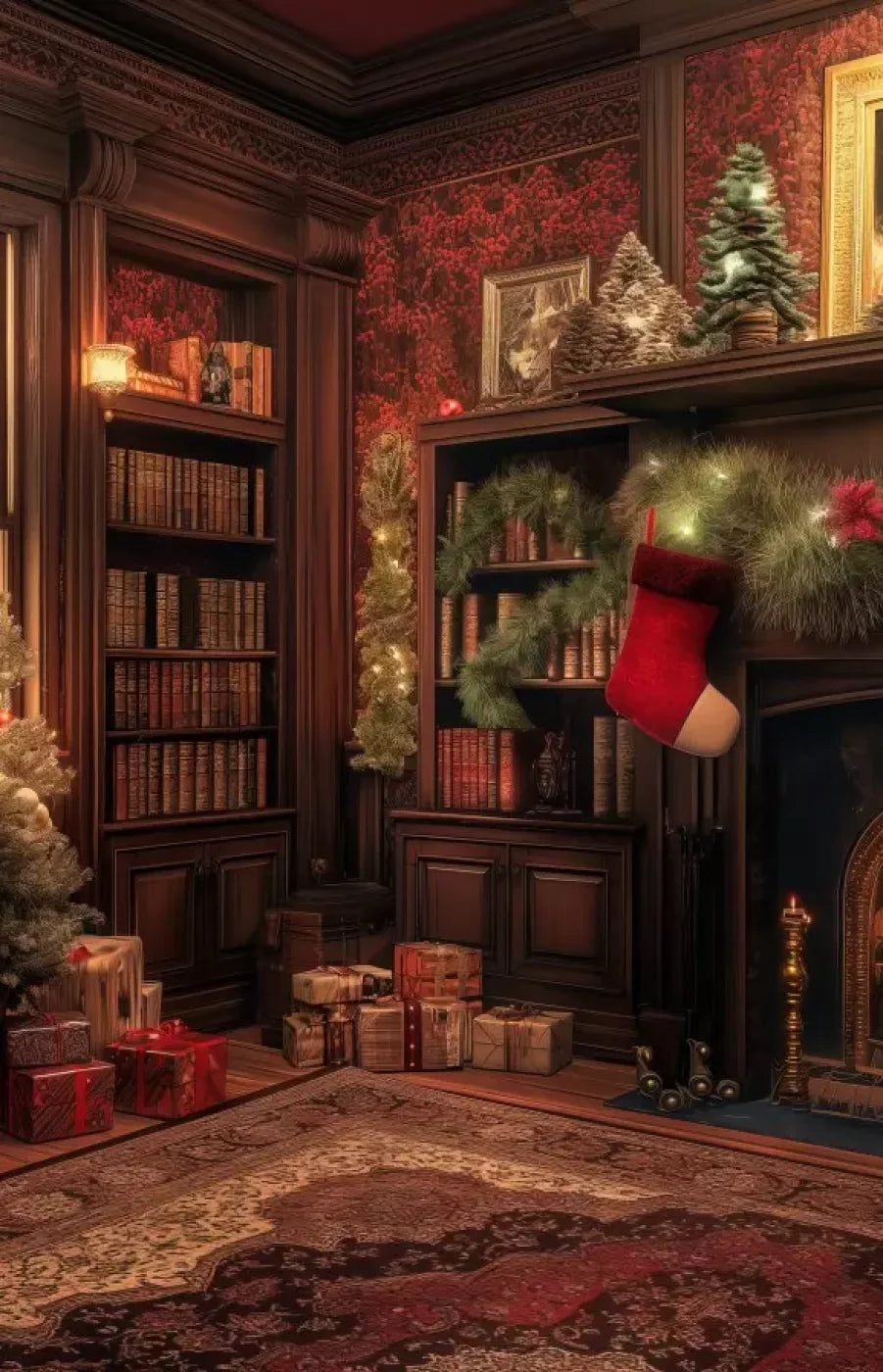 Christmas Study I 9’X14’ Ultracloth (108 X 168 Inch) Backdrop