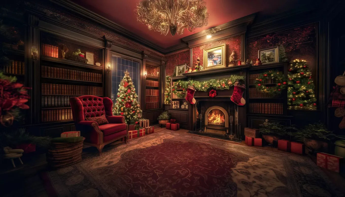 Christmas Study I Full 14’X8’ Ultracloth (168 X 96 Inch) Backdrop