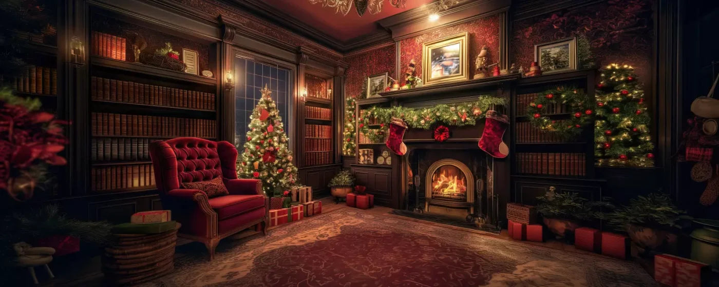 Christmas Study I Full 20’X8’ Ultracloth (240 X 96 Inch) Backdrop