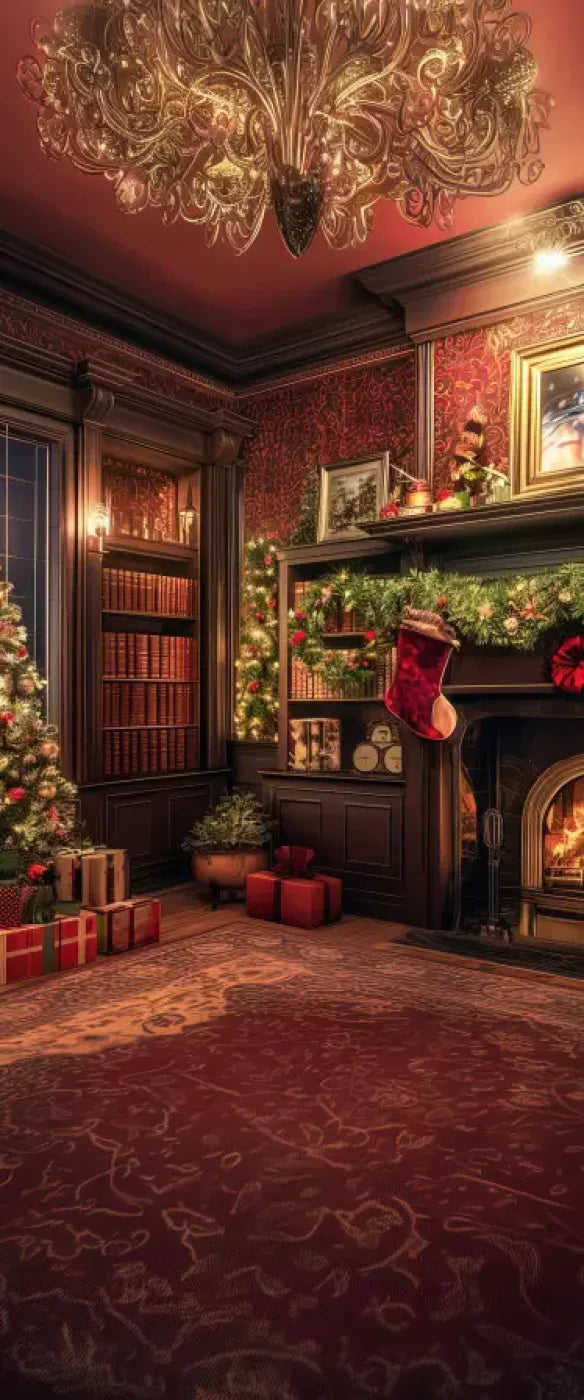 Christmas Study I Full 5’X12’ Ultracloth For Westcott X-Drop (60 X 144 Inch) Backdrop