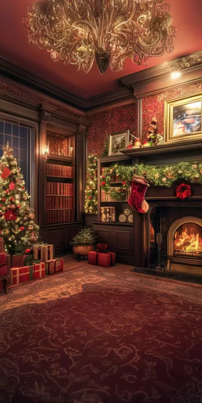 Christmas Study I Full 8’X16’ Ultracloth (96 X 192 Inch) Backdrop