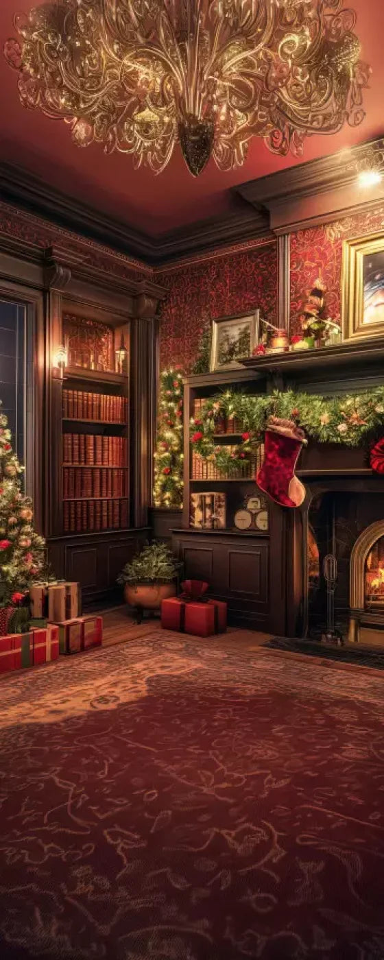 Christmas Study I Full 8’X20’ Ultracloth (96 X 240 Inch) Backdrop