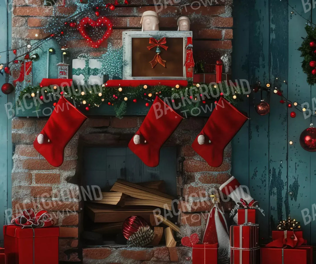 Blue Christmas Backdrop for Photography