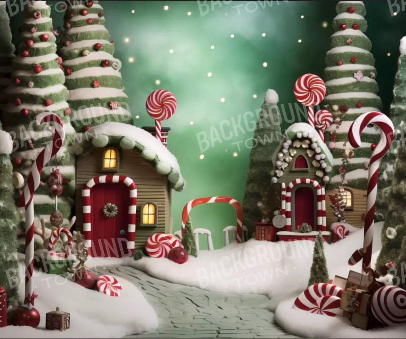 Christmas Town Iii 12’X10’ Ultracloth (144 X 120 Inch) Backdrop