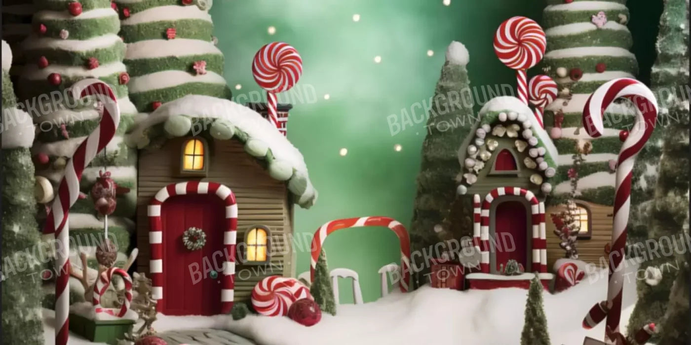 Christmas Town Iii 16’X8’ Ultracloth (192 X 96 Inch) Backdrop