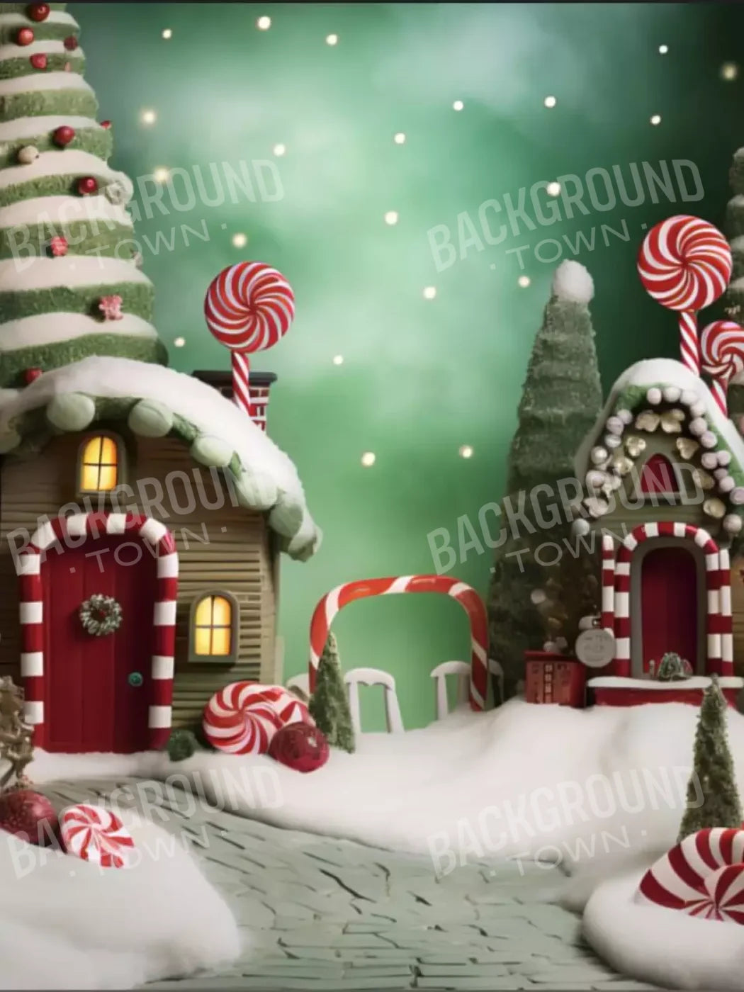 Christmas Town Iii 5’X6’8 Fleece (60 X 80 Inch) Backdrop