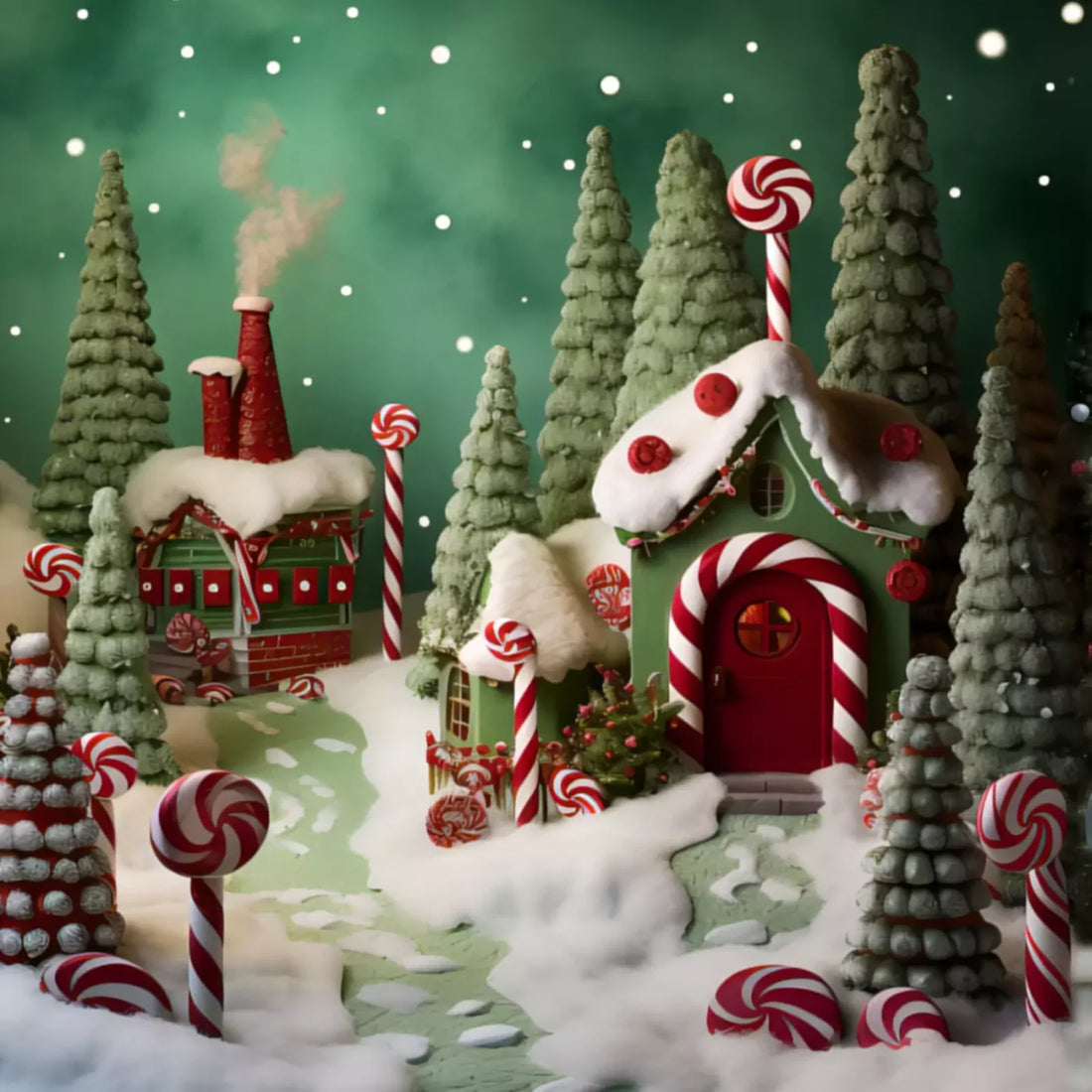 Christmas Town Bundle 8X8 Left Side Backdrop