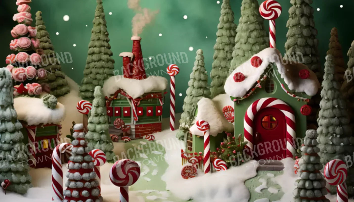 Christmas Town 2 14X8 Ultracloth ( 168 X 96 Inch ) Backdrop