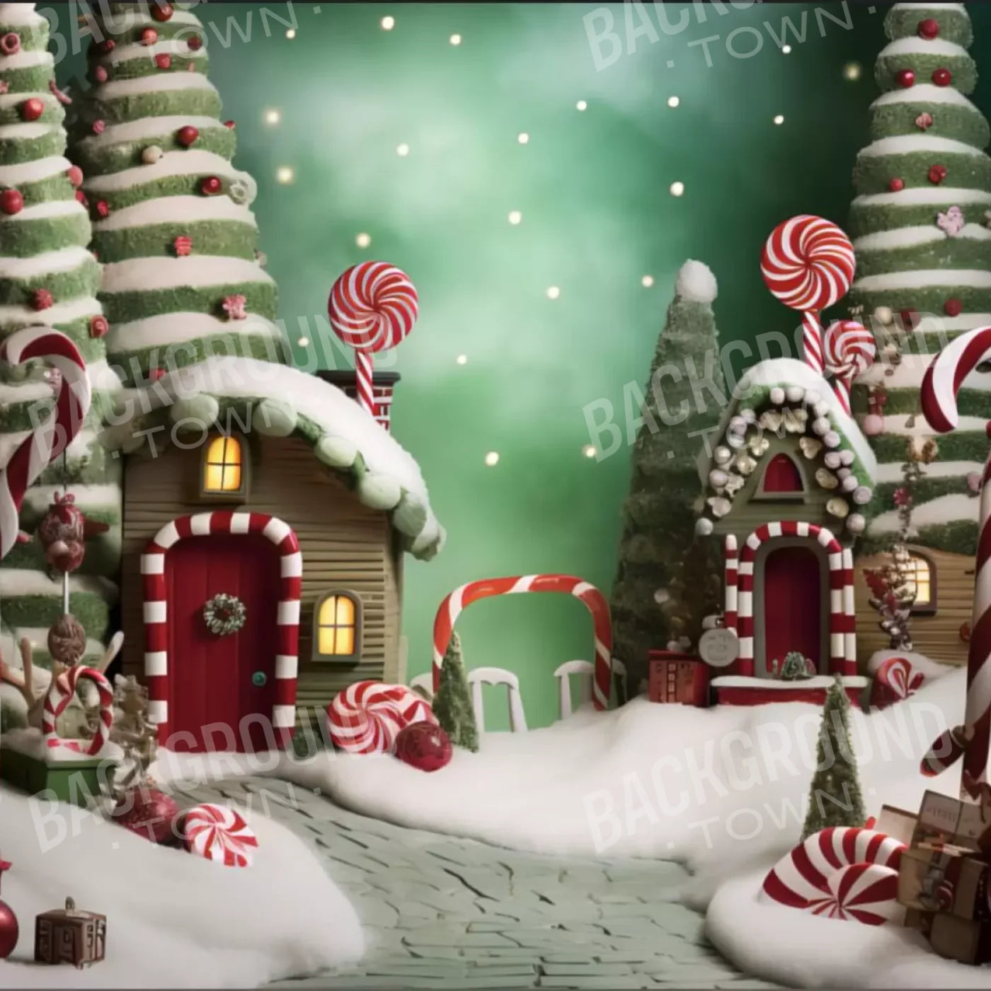 Christmas Town Iii 10’X10’ Ultracloth (120 X Inch) Backdrop