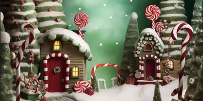 Christmas Town Iii 20’X10’ Ultracloth (240 X 120 Inch) Backdrop