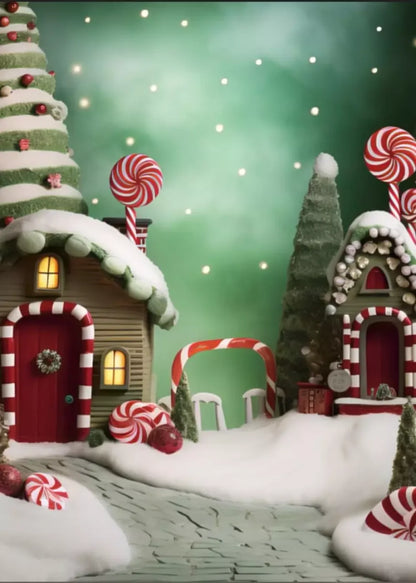 Christmas Town Iii 5’X7’ Ultracloth (60 X 84 Inch) Backdrop