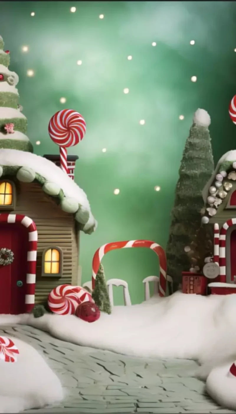 Christmas Town Iii 8’X14’ Ultracloth (96 X 168 Inch) Backdrop