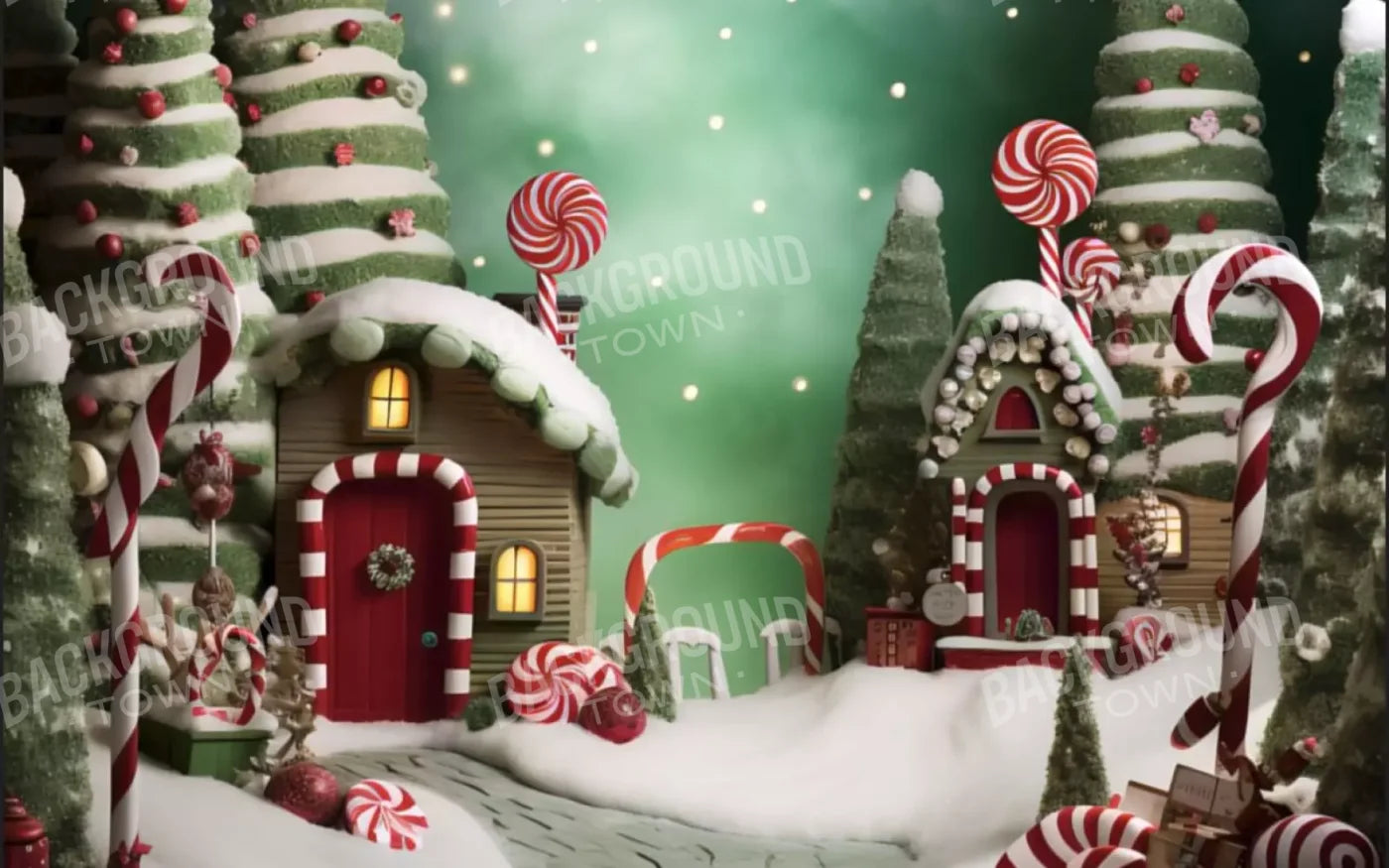 Christmas Town Iii 8’X5’ Ultracloth (96 X 60 Inch) Backdrop