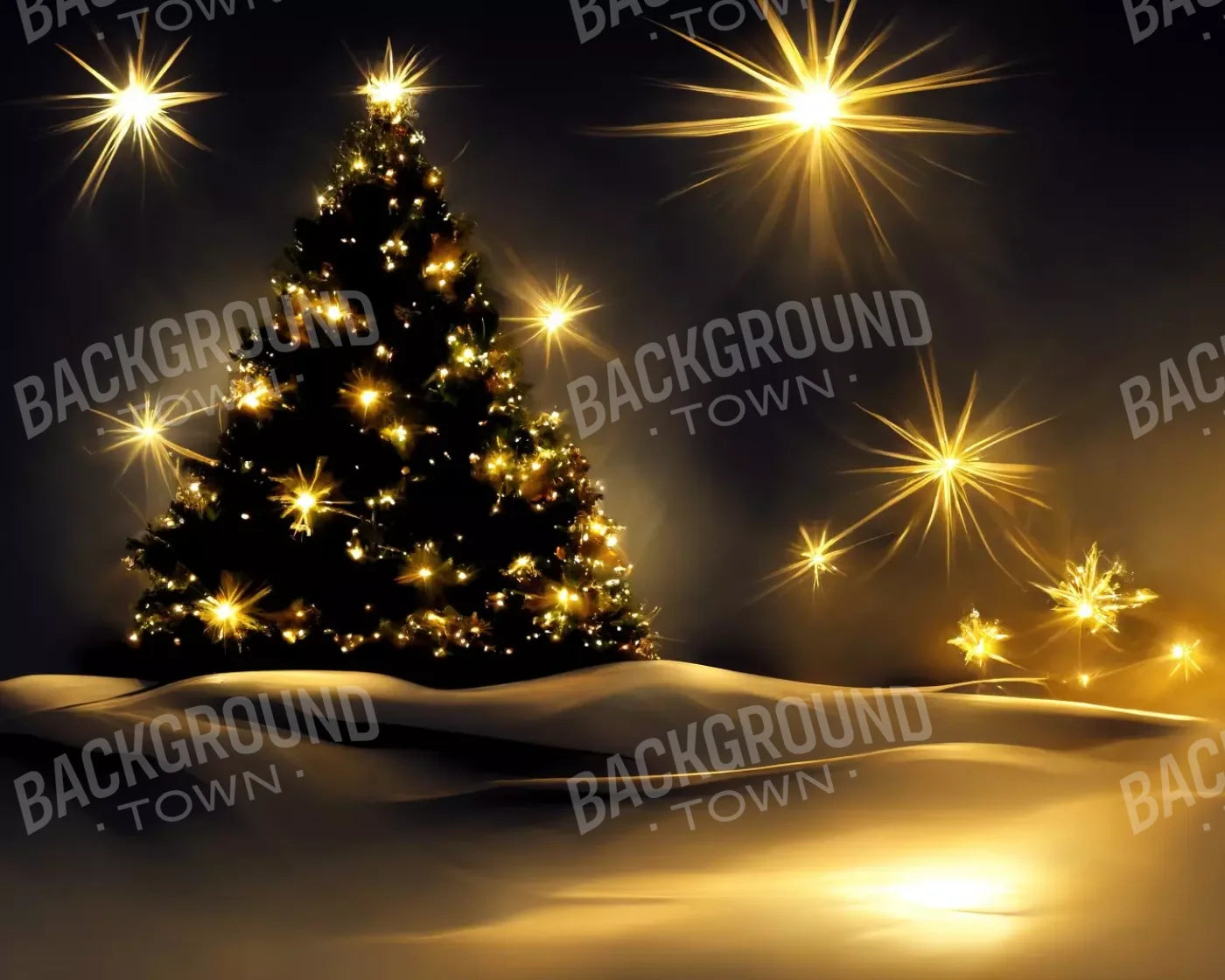 Whimsical Christmas Tree Ii 10’X8’ Fleece (120 X 96 Inch) Backdrop