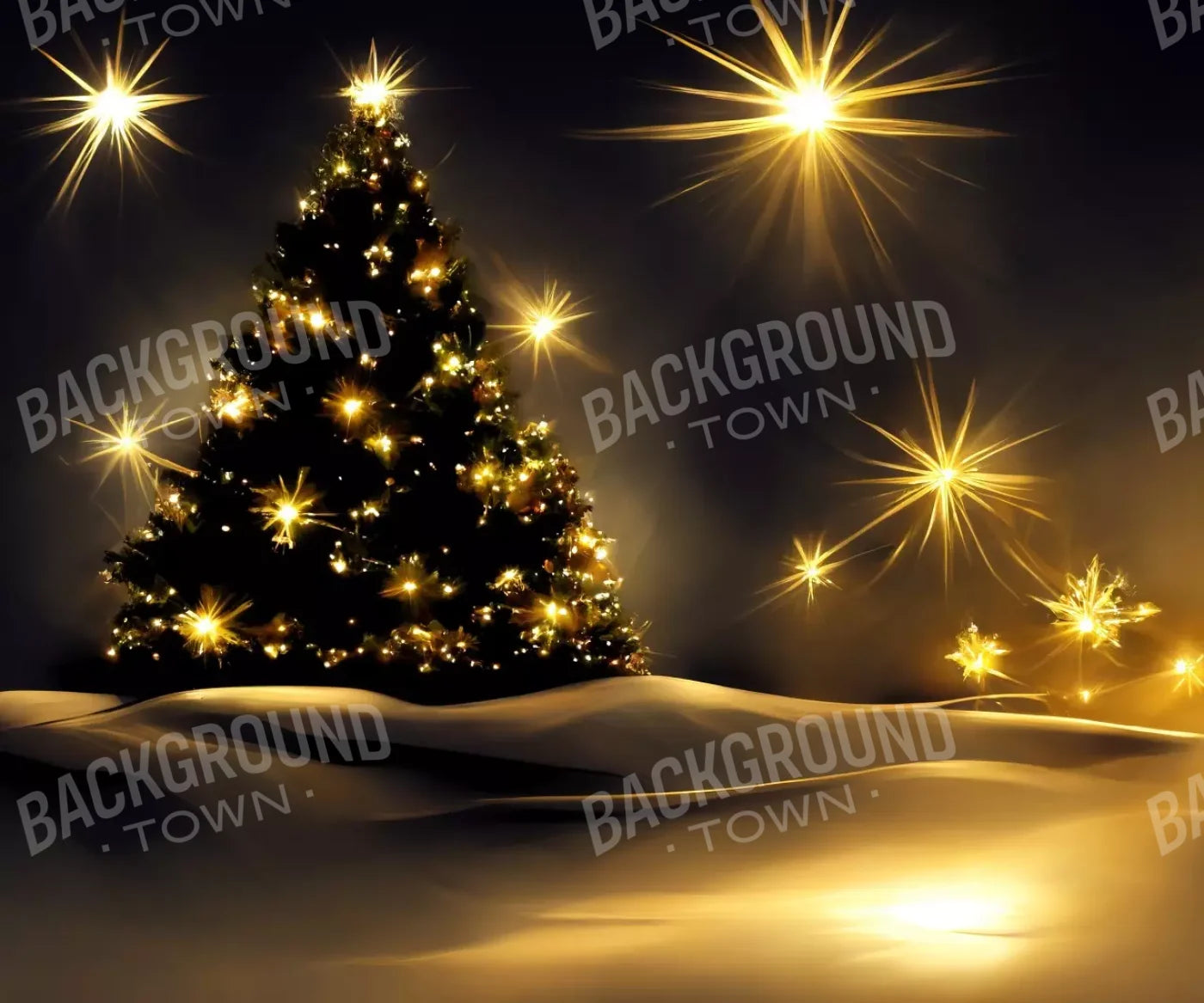 Whimsical Christmas Tree Ii 12’X10’ Ultracloth (144 X 120 Inch) Backdrop
