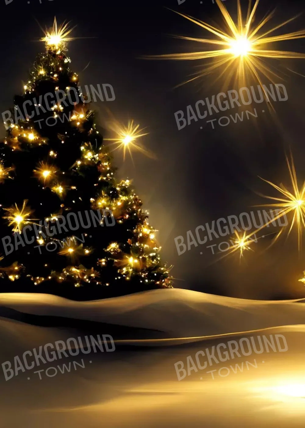 Whimsical Christmas Tree Ii 5’X7’ Ultracloth (60 X 84 Inch) Backdrop