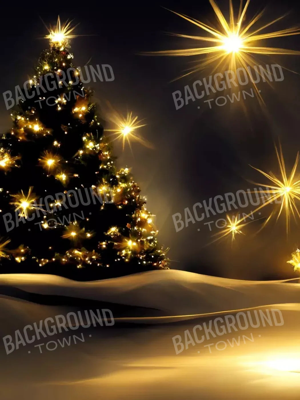 Whimsical Christmas Tree Ii 6’X8’ Fleece (72 X 96 Inch) Backdrop