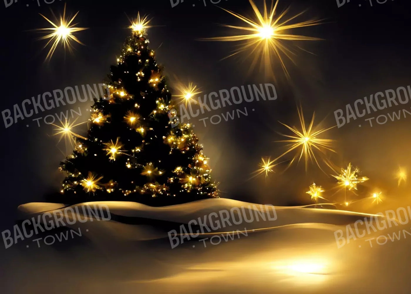 Whimsical Christmas Tree Ii 7’X5’ Ultracloth (84 X 60 Inch) Backdrop