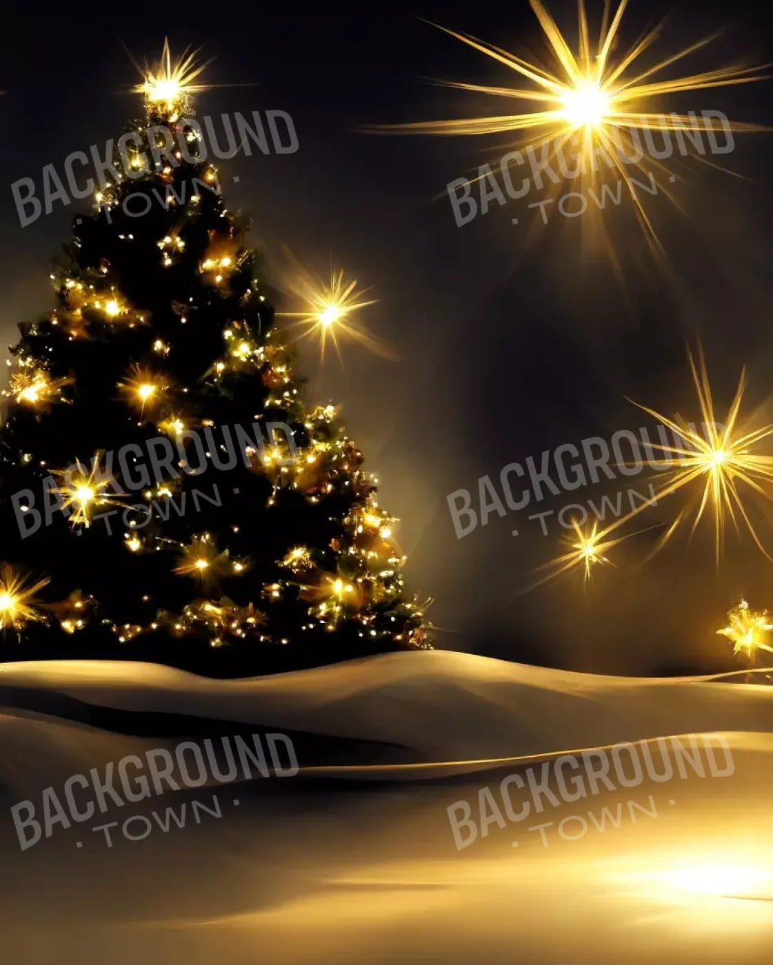 Whimsical Christmas Tree Ii 8’X10’ Fleece (96 X 120 Inch) Backdrop