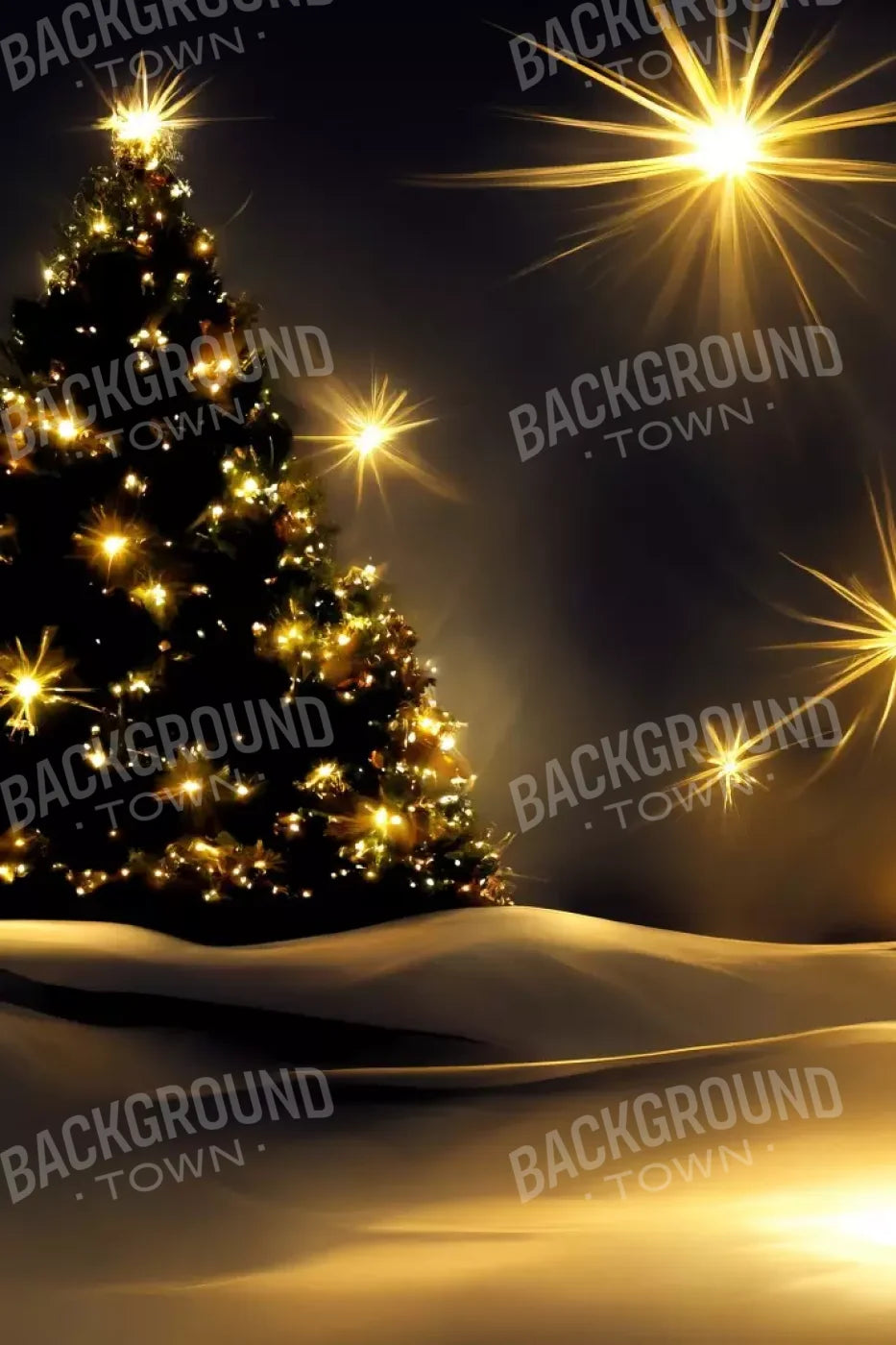 Whimsical Christmas Tree Ii 8’X12’ Ultracloth (96 X 144 Inch) Backdrop