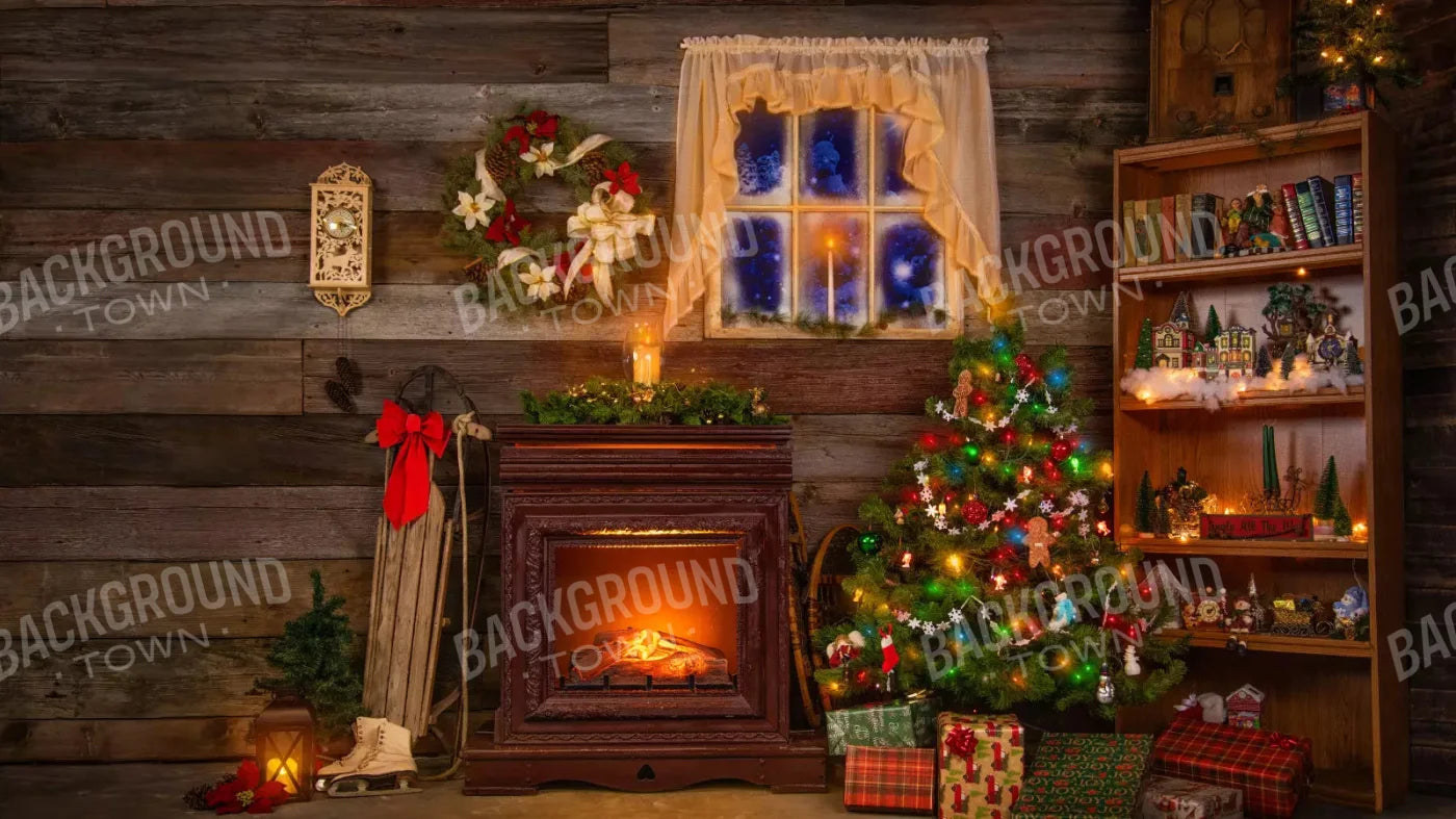 Christmas Tree And Gifts 14X8 Ultracloth ( 168 X 96 Inch ) Backdrop