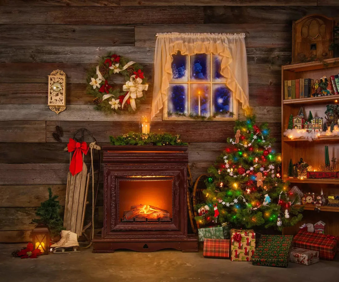 Brown Christmas Backdrop for Photography
