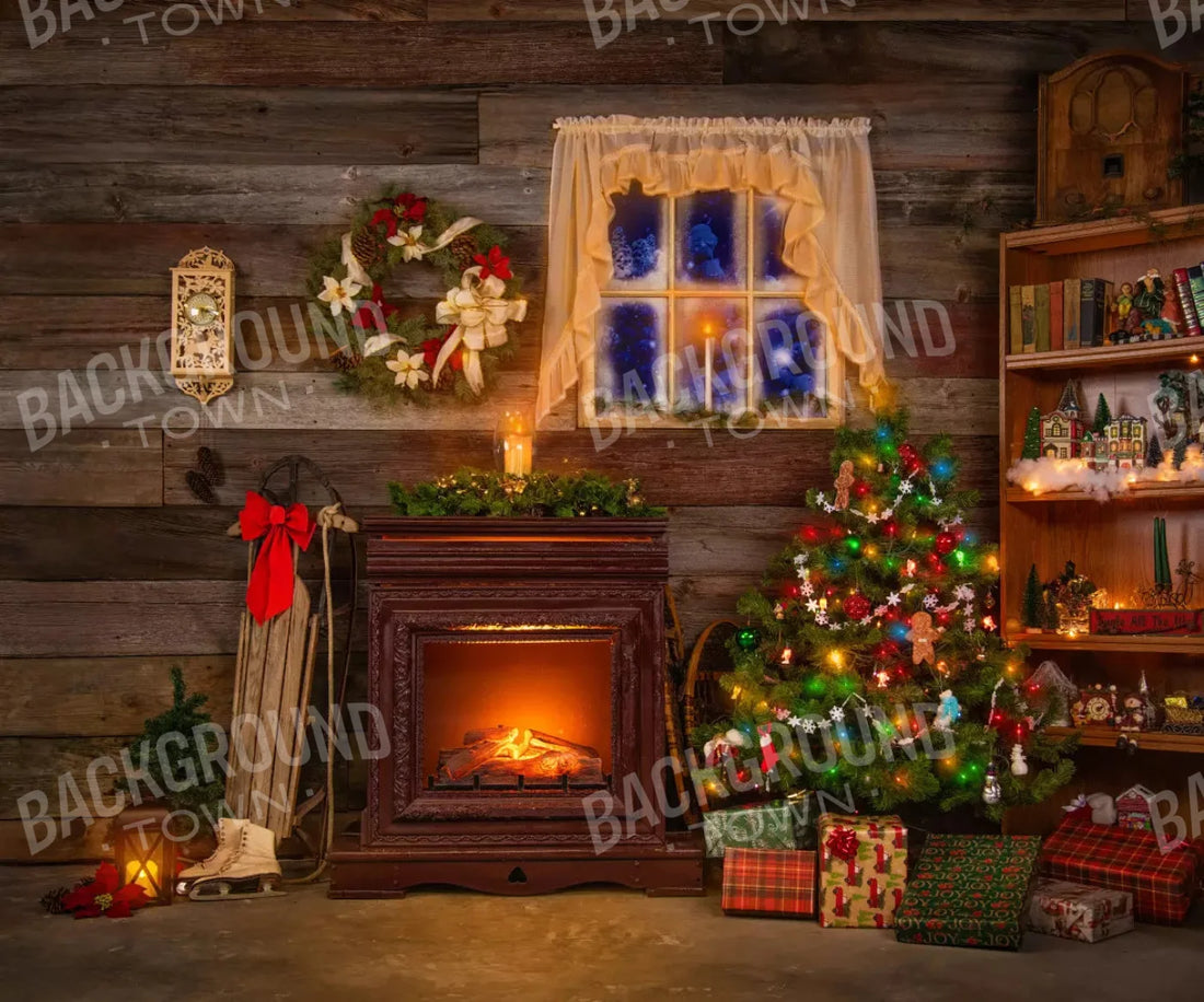 Brown Christmas Backdrop for Photography