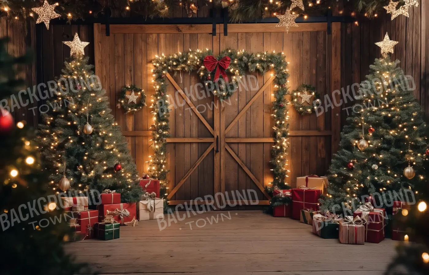 Christmas Tree Barn 14’x9’ UltraCloth (168 x 108 inch) Backdrop
