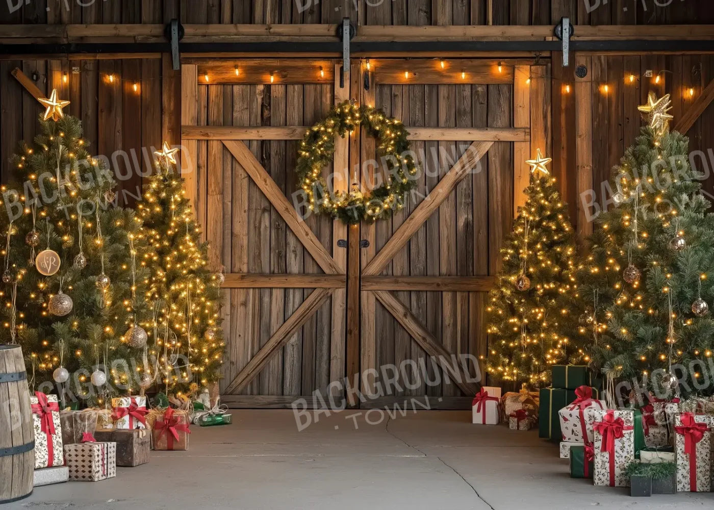 Christmas Tree Barn II 7’x5’ UltraCloth (84 x 60 inch) Backdrop