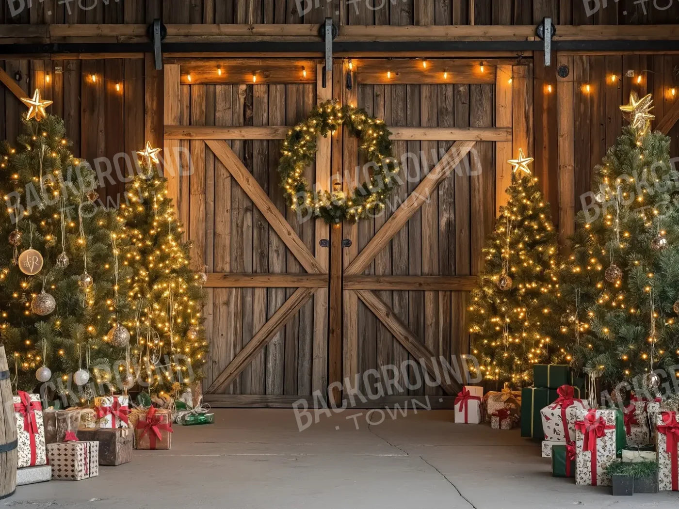Christmas Tree Barn II 8’x6’ Fleece (96 x 72 inch) Backdrop