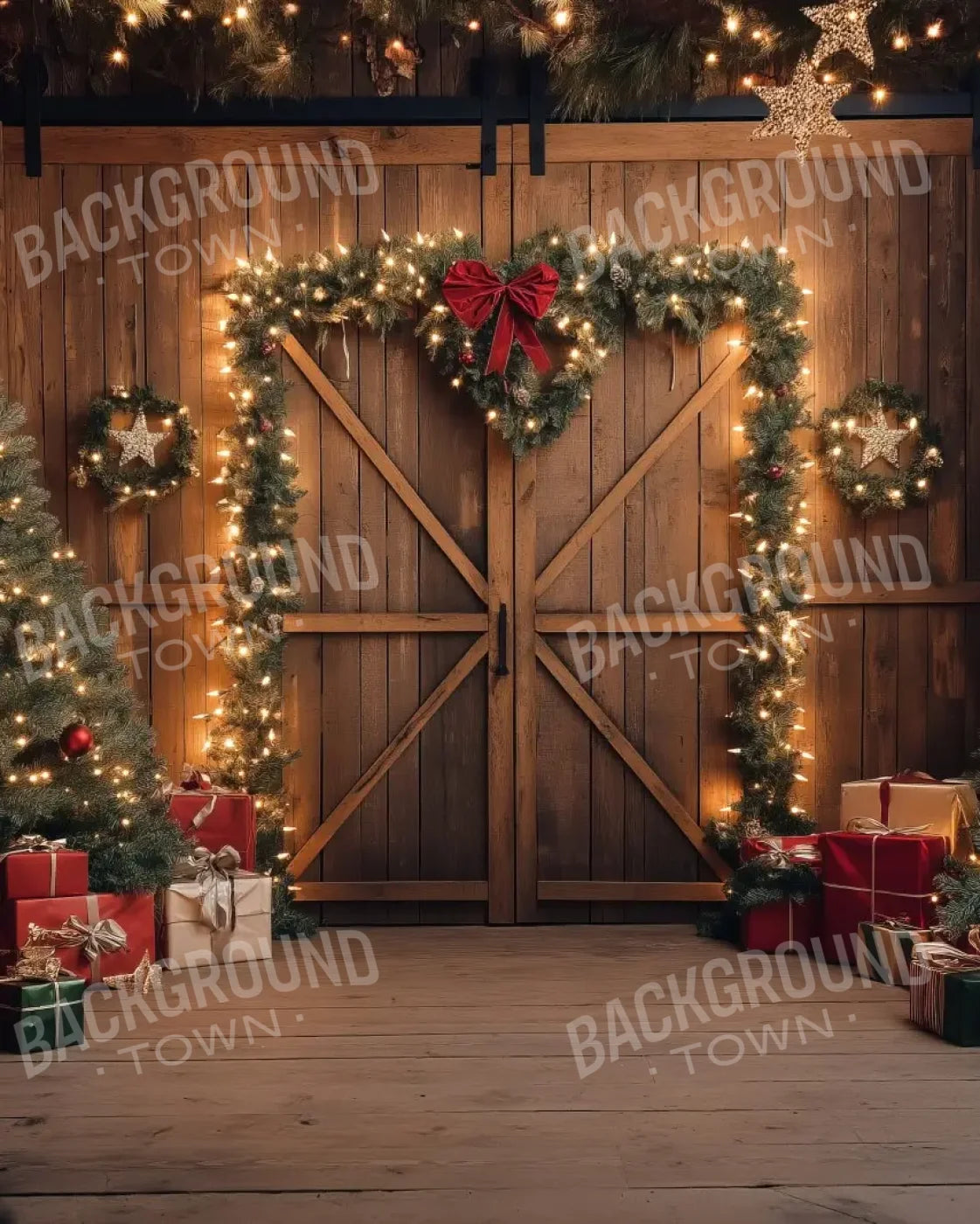 Christmas Tree Barn 8’x10’ Fleece (96 x 120 inch) Backdrop