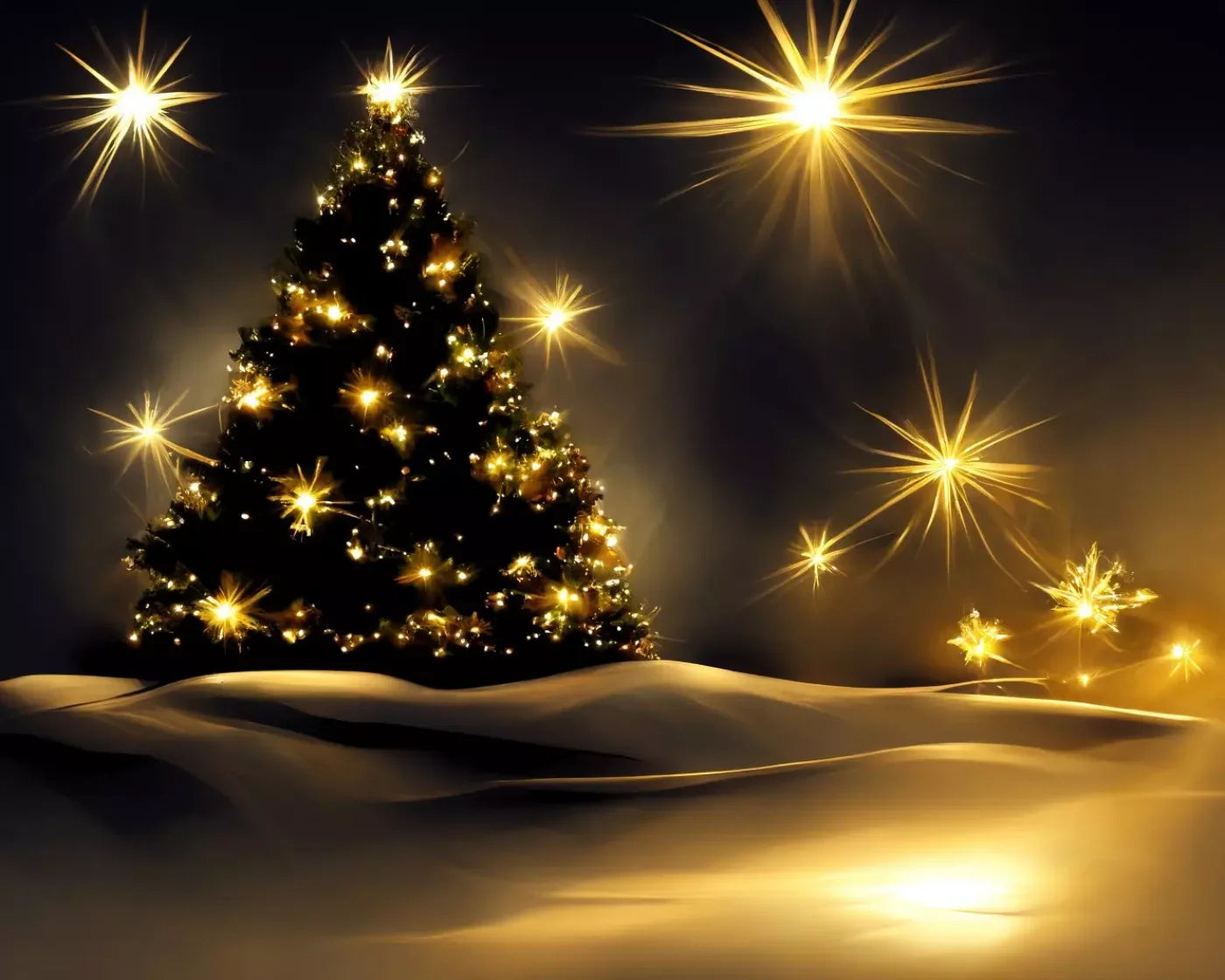 Whimsical Christmas Tree Ii 10’X8’ Fleece (120 X 96 Inch) Backdrop