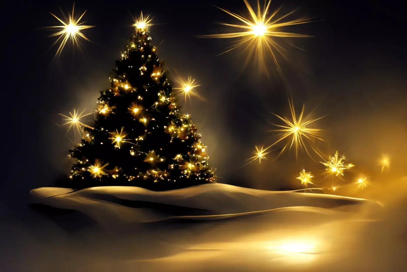 Whimsical Christmas Tree Ii 12’X8’ Ultracloth (144 X 96 Inch) Backdrop