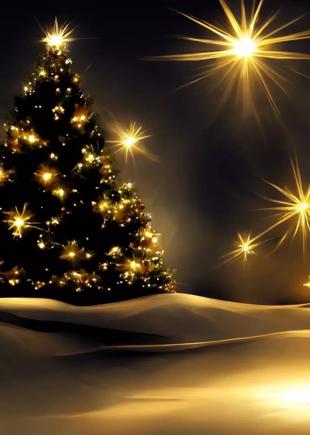 Whimsical Christmas Tree Ii 5’X7’ Ultracloth (60 X 84 Inch) Backdrop