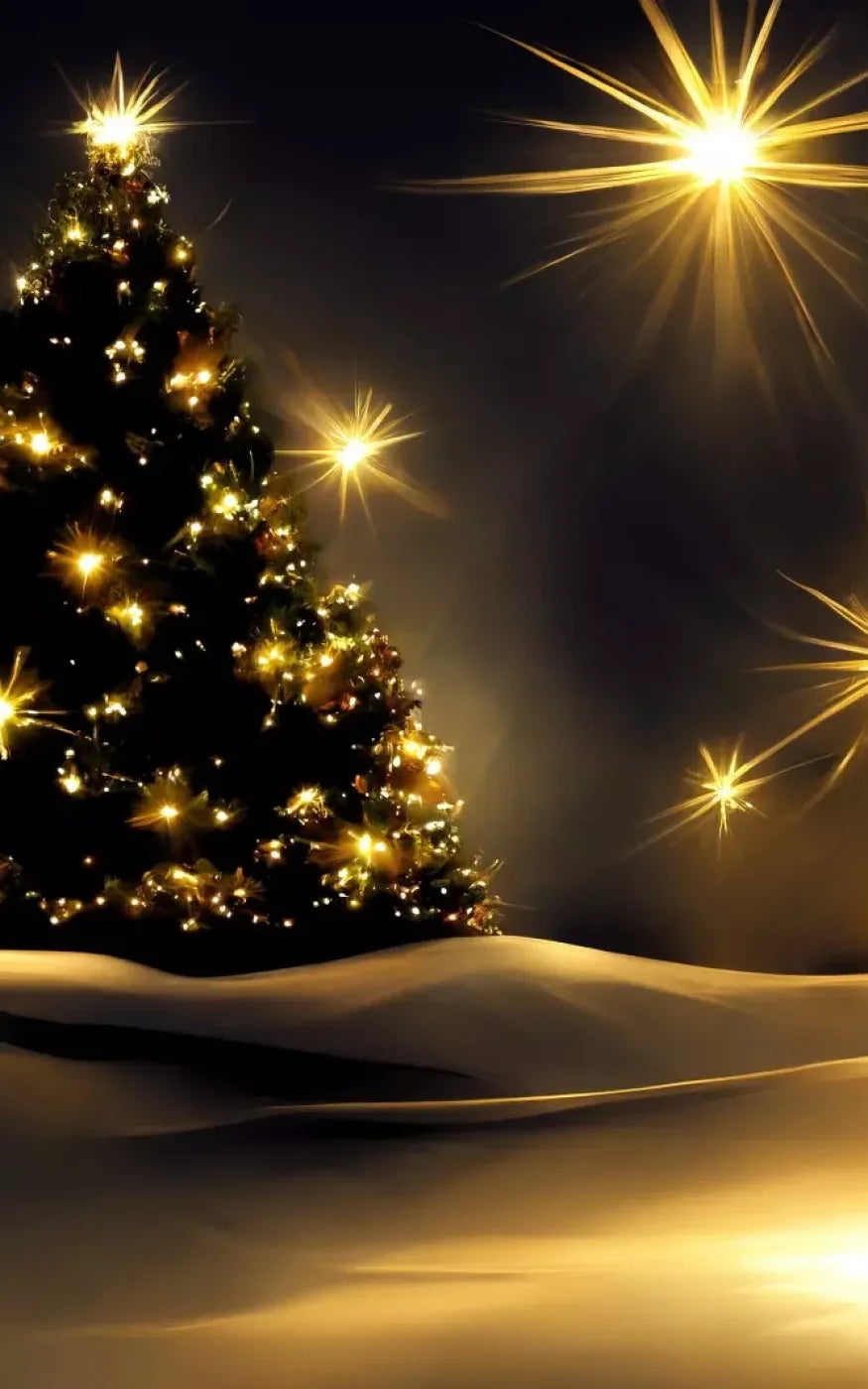Whimsical Christmas Tree Ii 5’X8’ Ultracloth (60 X 96 Inch) Backdrop