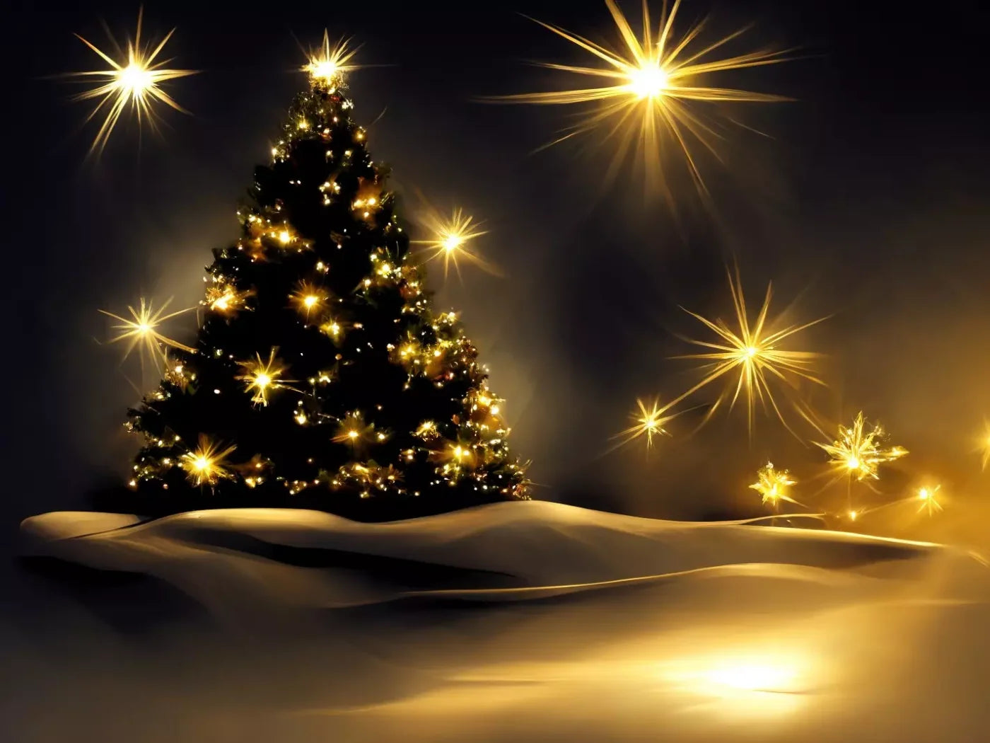 Whimsical Christmas Tree Ii 6’8X5’ Fleece (80 X 60 Inch) Backdrop