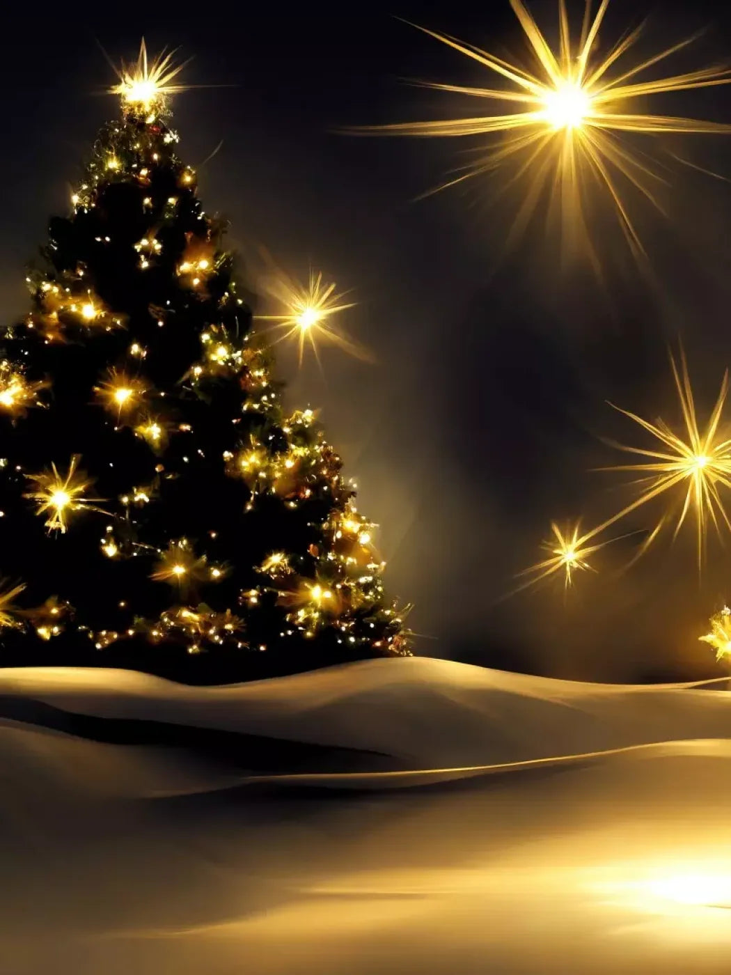 Whimsical Christmas Tree Ii 6’X8’ Fleece (72 X 96 Inch) Backdrop