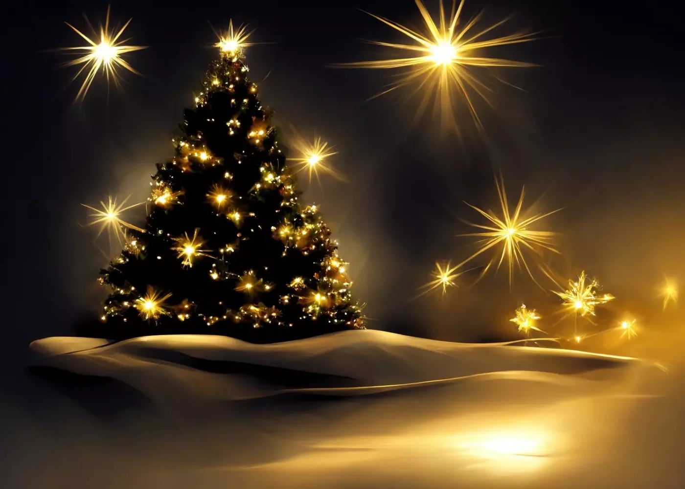 Whimsical Christmas Tree Ii 7’X5’ Ultracloth (84 X 60 Inch) Backdrop
