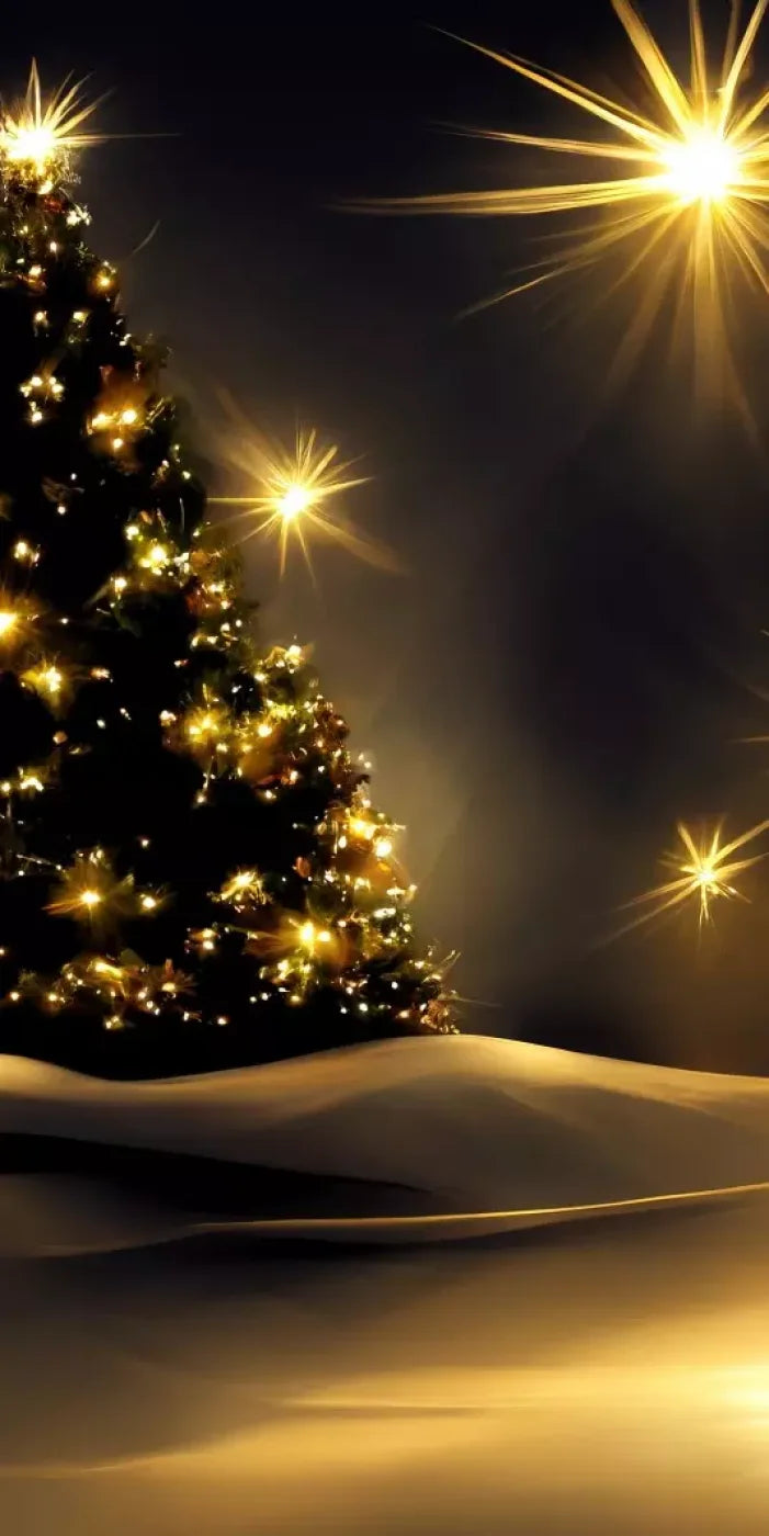 Whimsical Christmas Tree Ii 8’X16’ Ultracloth (96 X 192 Inch) Backdrop