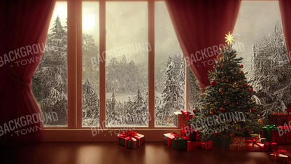Christmas View 14X8 Ultracloth ( 168 X 96 Inch ) Backdrop