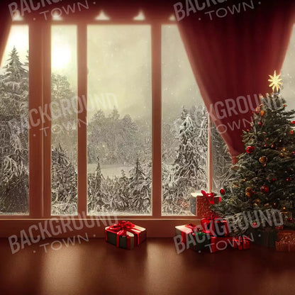 Christmas View 8X8 Fleece ( 96 X Inch ) Backdrop