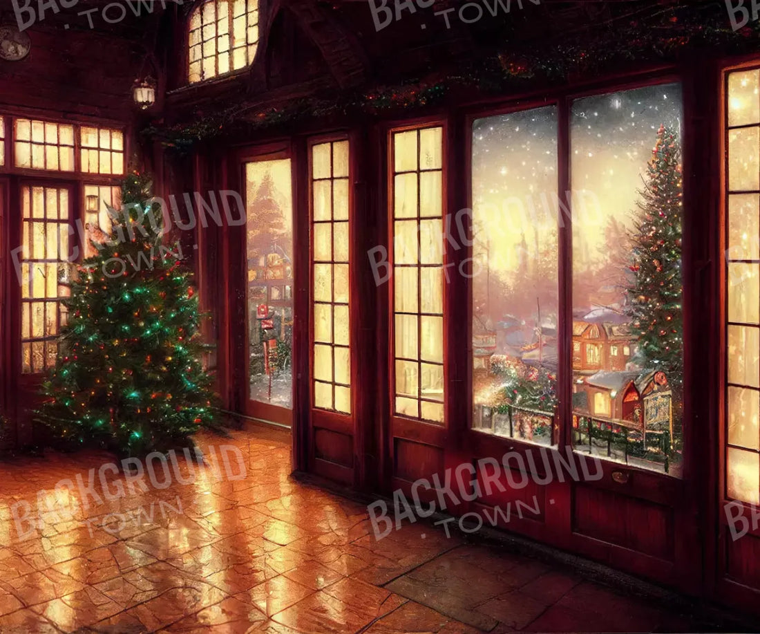 Brown Christmas Backdrop for Photography